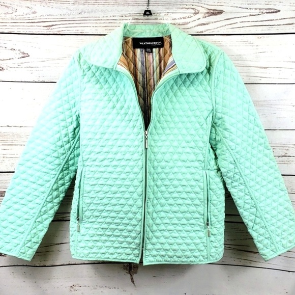 Weatherproof Jackets & Blazers - Weatherproof Quilted Green Jacket Size Medium